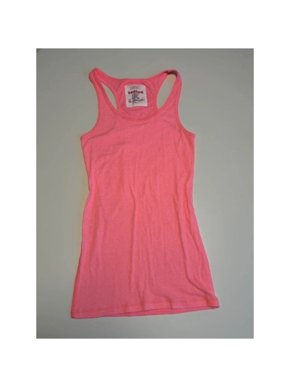 Zenana Barbie hot pink racerback tank top size XL